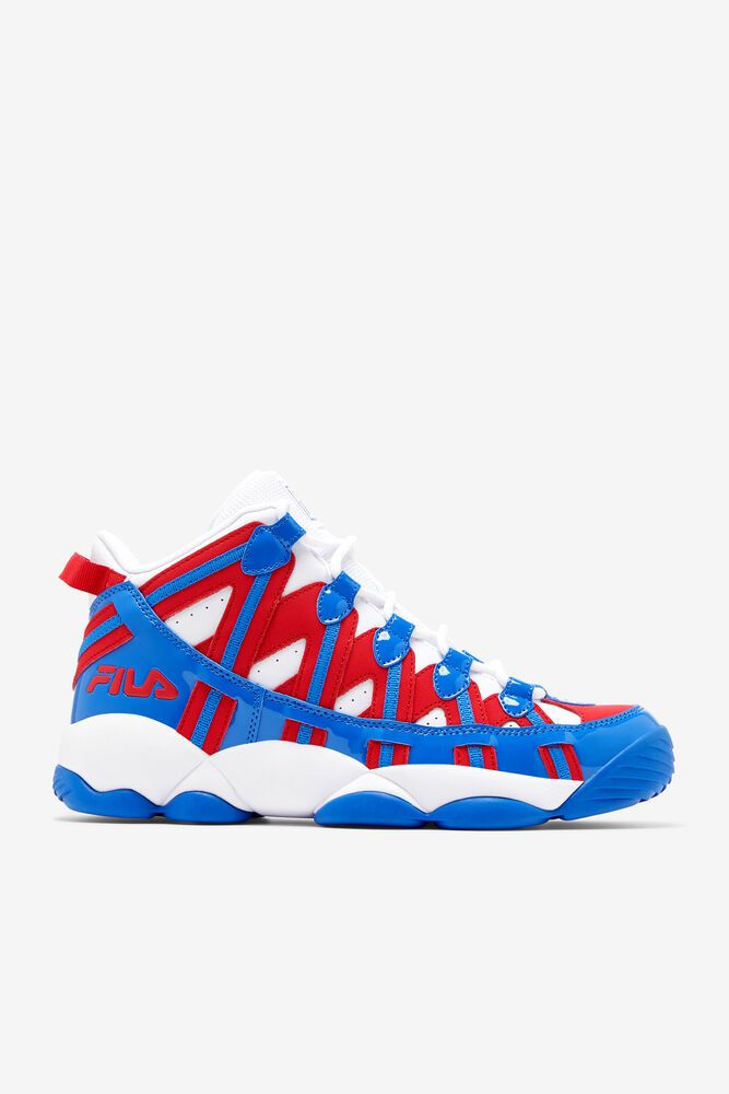 Fila Trainers Mens White/Red/Blue Stackhouse Spaghetti - Ireland 84621-AQNL